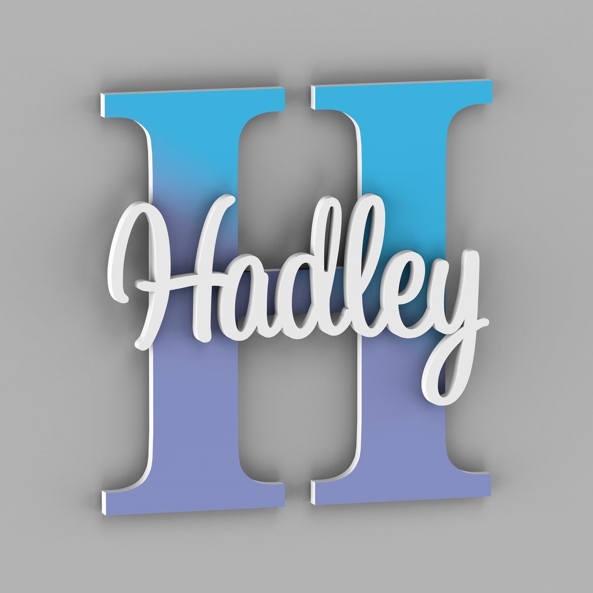 Ombre Fade Name sign with Capital Letter