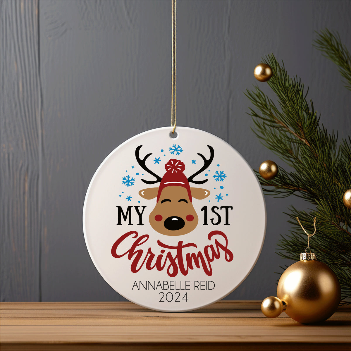 Personalized Baby's First Christmas Ornament - My First Christmas Keepsake Ornament