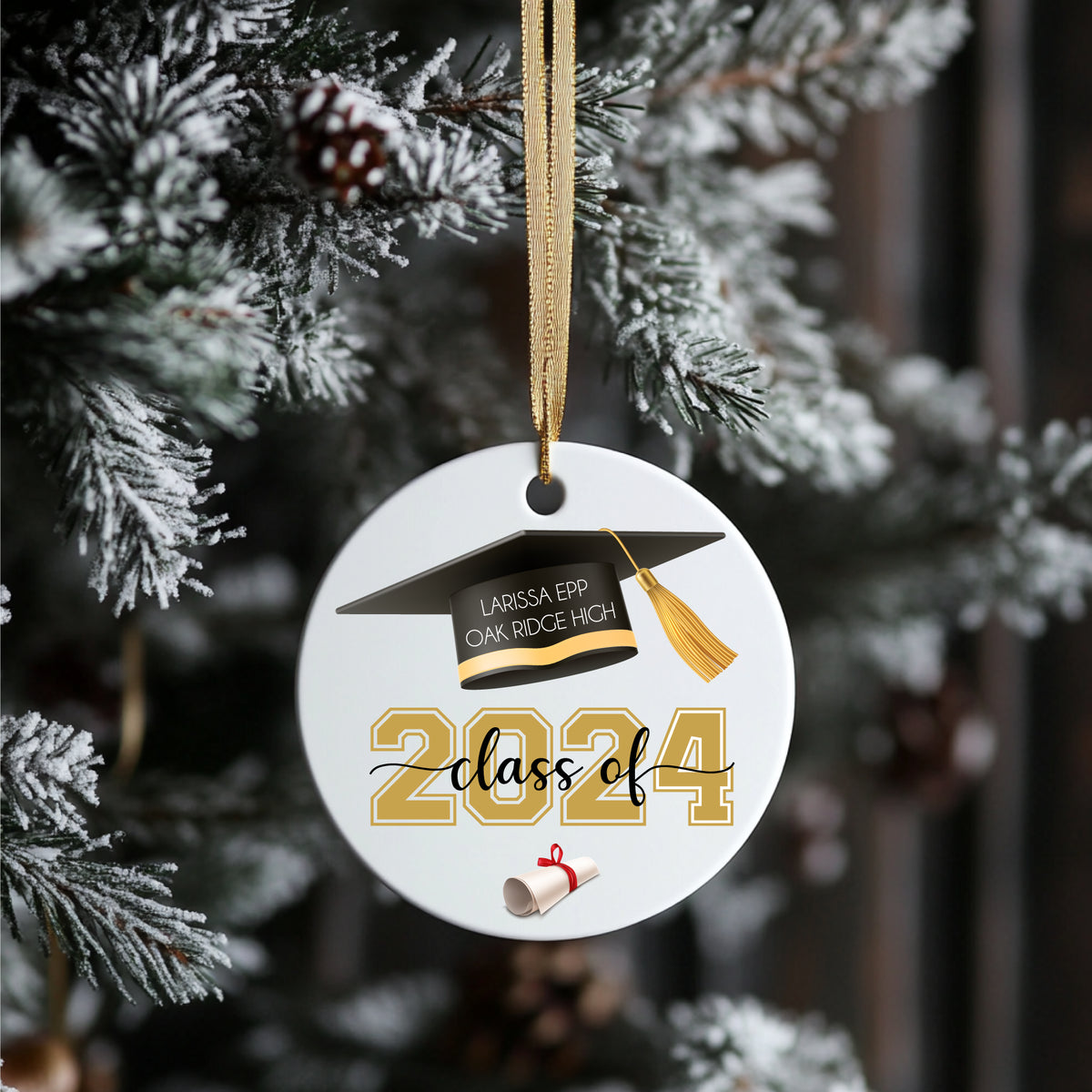 Graduate Christmas Ornament - Personalized Gift for Graduate - Ornament with Gift Box