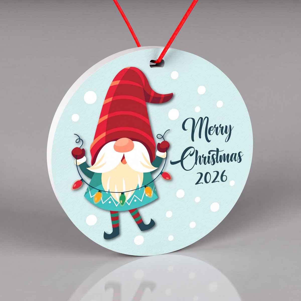 Gnome Merry Christmas ornament 2026