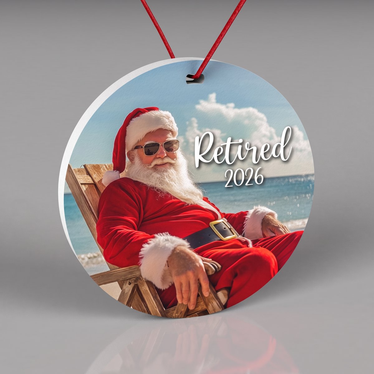 Retired Santa beach ornament 2026