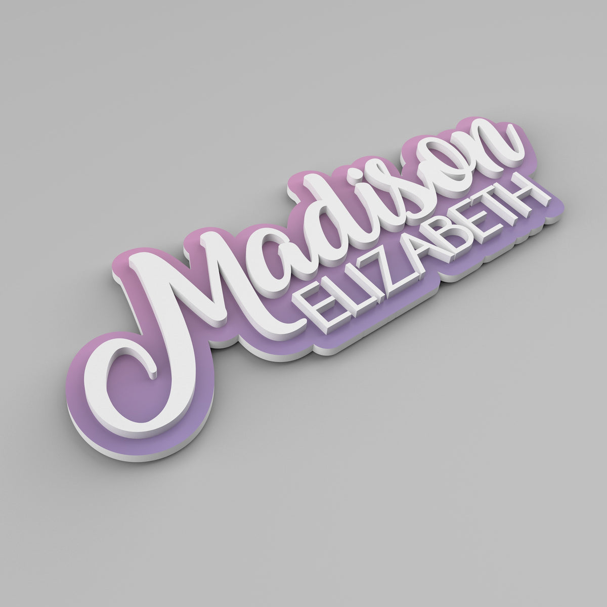 Nursery Name Sign - Custom Baby Name Sign - Nursery Wall Art - Personalized Gift For Baby - Layered 3D Name Sign