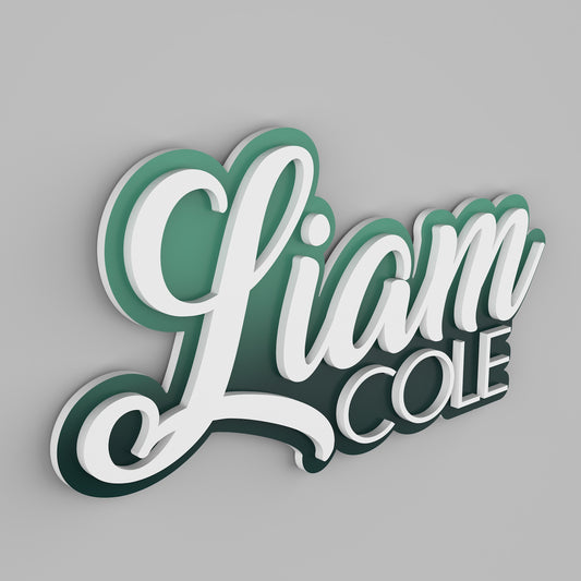 Layered Name Sign - Name Signs for Nursery Above Crib. Personalized Newborn Sign for Baby Girl