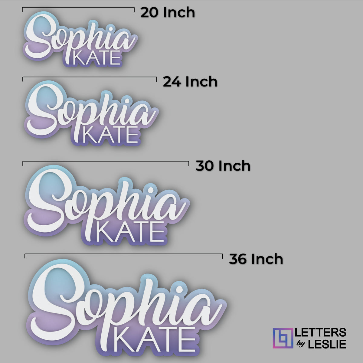 Layered Name Sign For Nursery - Custom Baby Name Sign -  Double Name Sign For Nursery - Above Crib Wall Decor - Kids Room Decor -