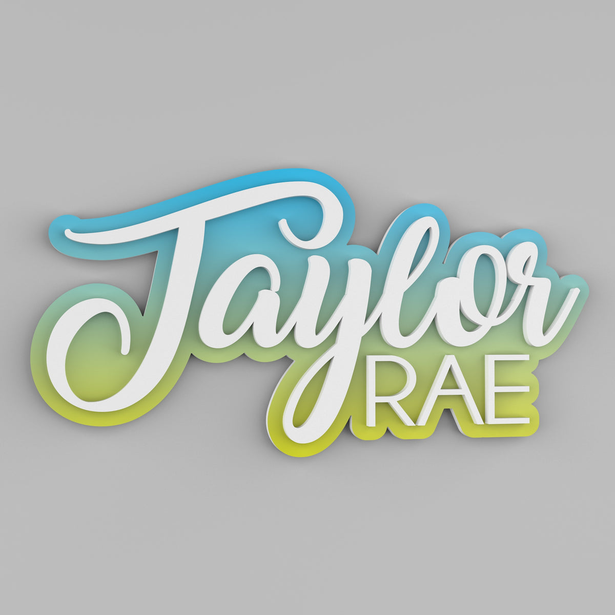 Layered Nursery Name Sign - Custom Baby Name Sign - Nursery Wall Art - Personalized Gift For Baby - Layered 3D Name Sign