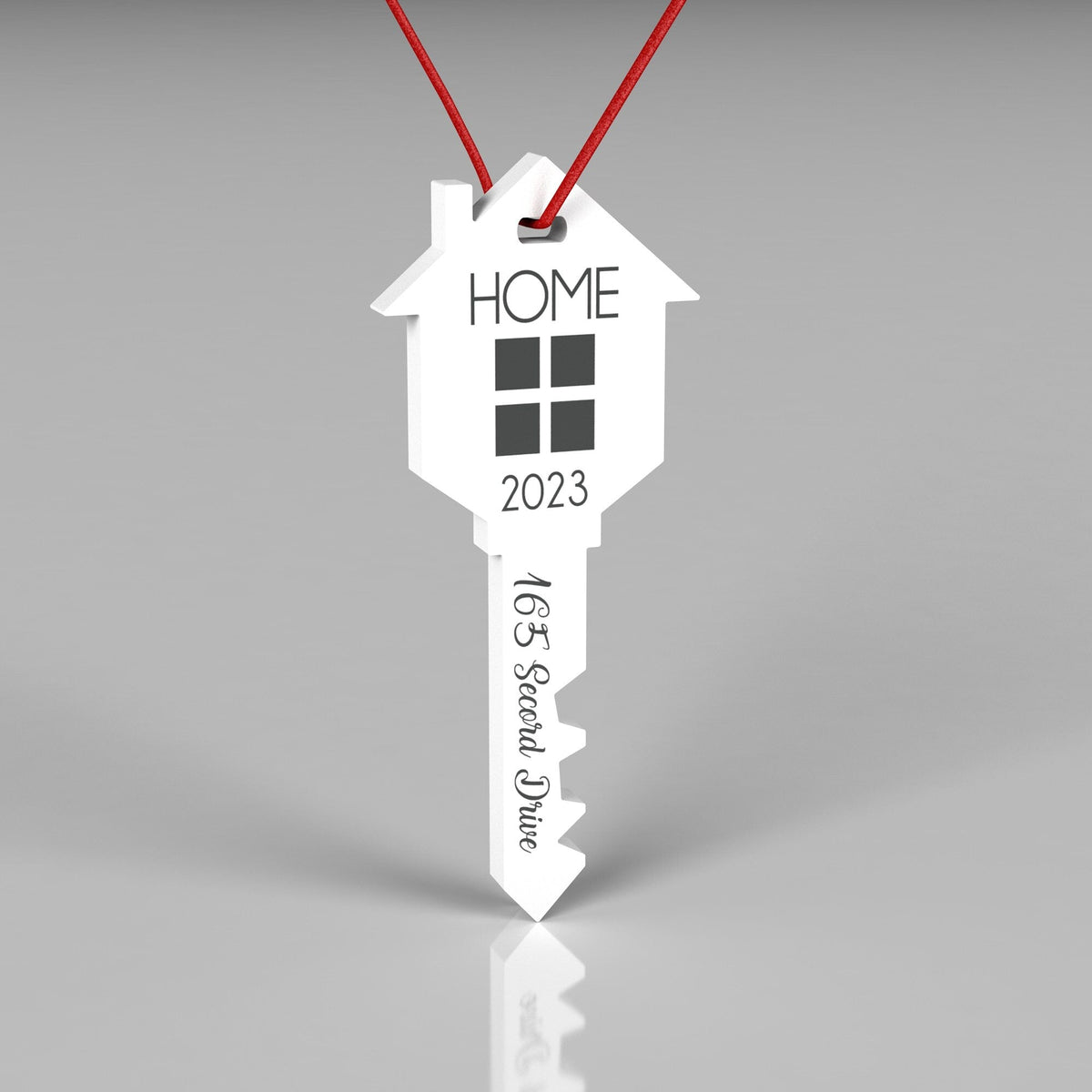 Home Christmas Ornament, Key Shape, Housewarming Gift