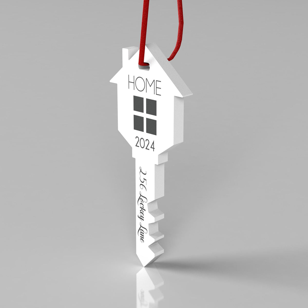 Home Christmas Ornament, Key Shape, Housewarming Gift