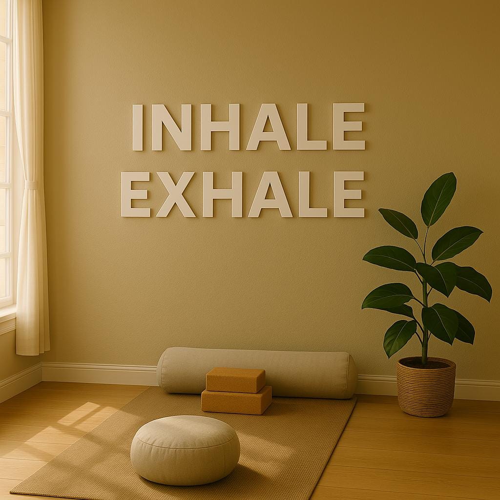 Yoga Studio Wall Letters Custom Signs for Meditation Room, 3D PVC Wall Letters for Yoga Room, Home Gym, Fitness Studio & Workout Room. INHALE EXHALE Wall Sign.