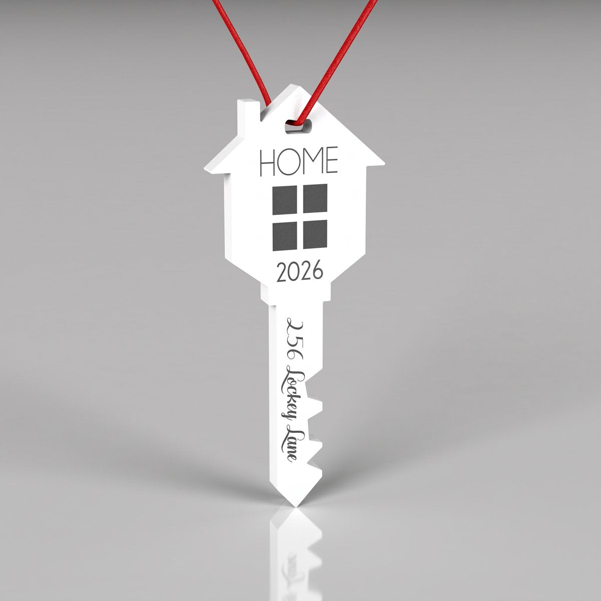 2026 Home Christmas Ornament, Personalized Ornament, Key Shape Christmas Ornament, Housewarming Gift