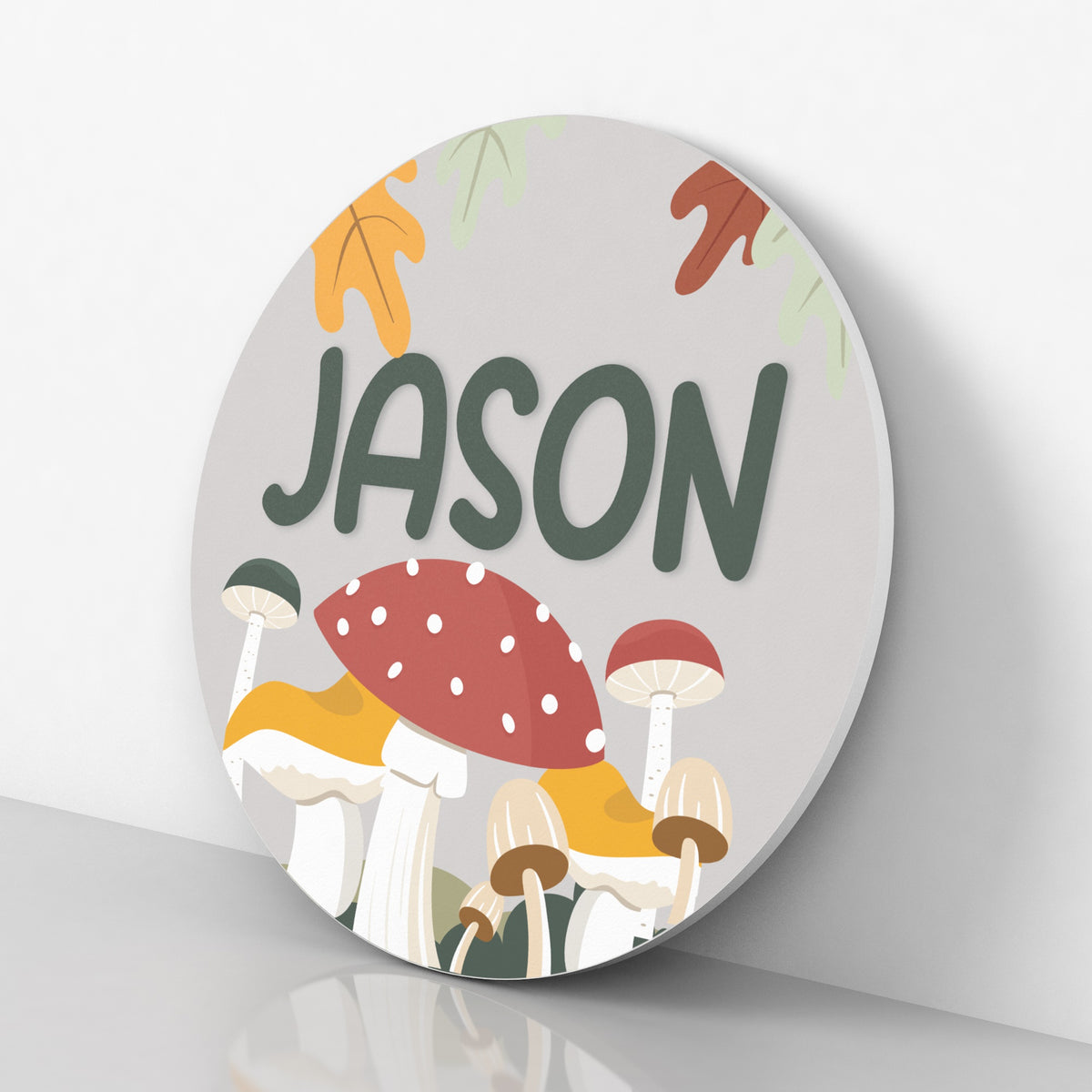 Mushroom Baby Name Sign