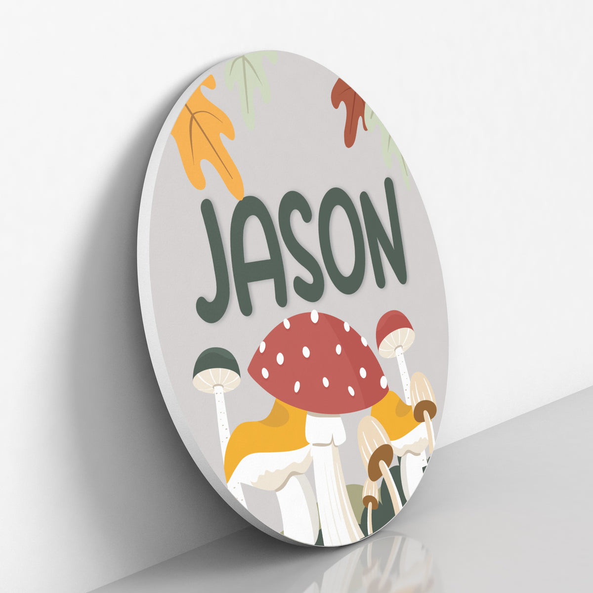 Mushroom Baby Name Sign