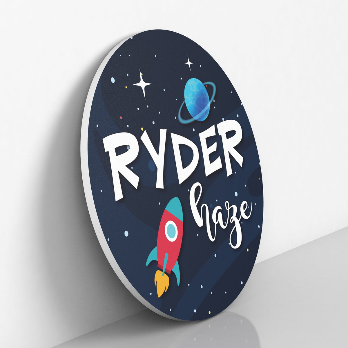 Personalized Name Signs for Kids Room Space Theme - Outer Space Name Sign for Nursery