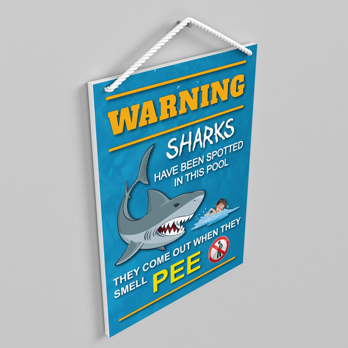 Funny Pool Sign - No Peeing in the Pool