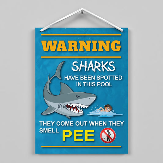 Funny Pool Sign - No Peeing in the Pool