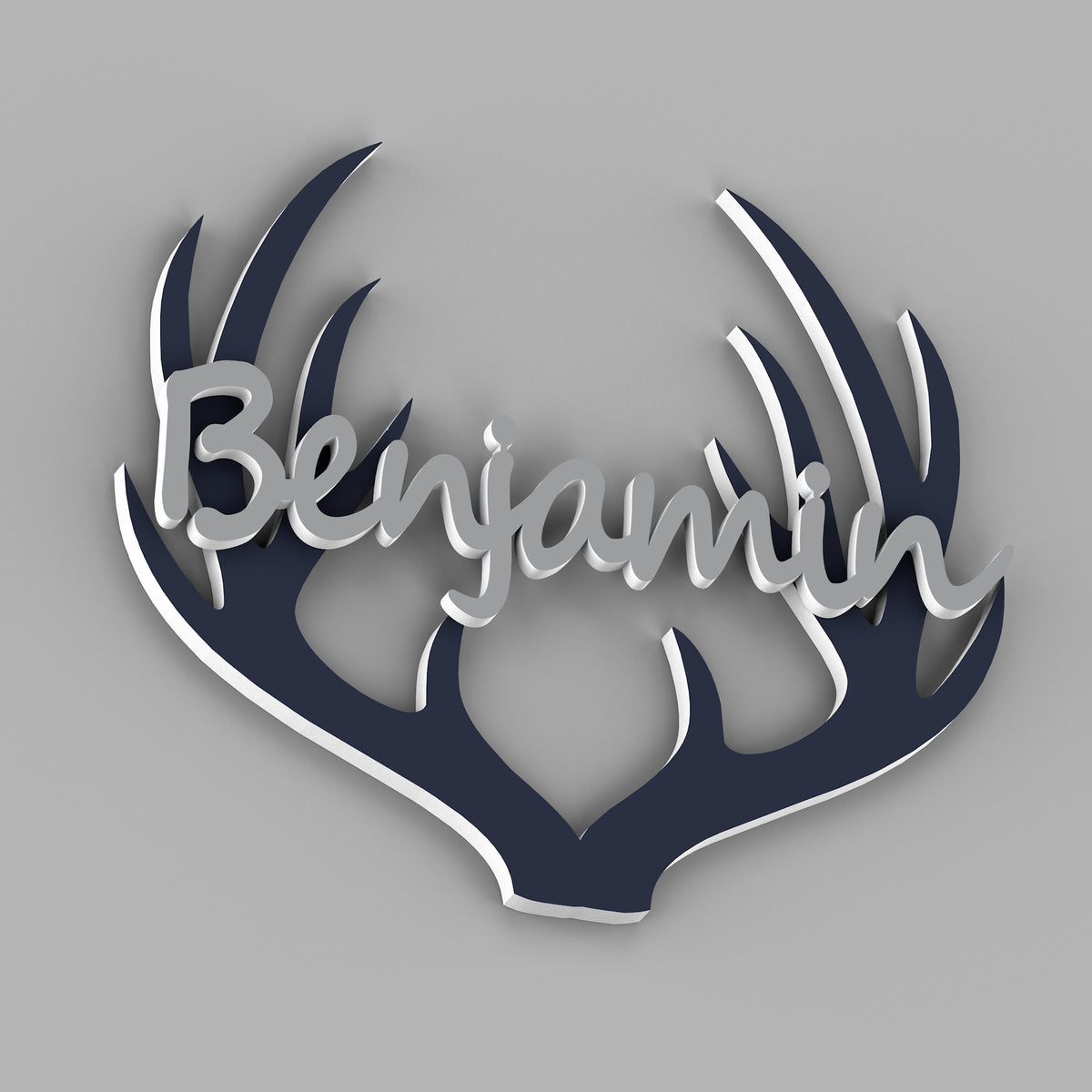 Antlers with Personalized Name - Farmhouse Nursery Sign - Personalized Name Sign for Nursery