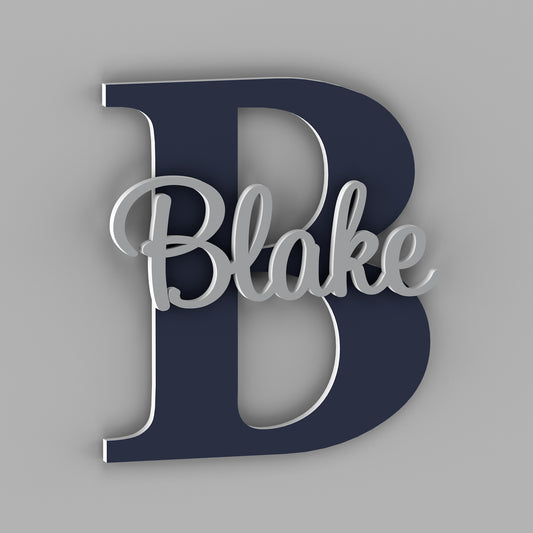 Personalized name sign with Capital Letter - Nursery Name Signs