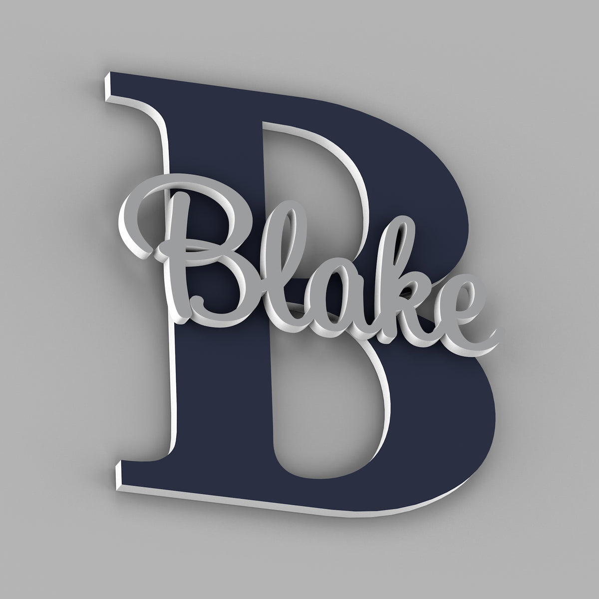 Personalized name sign with Capital Letter - Nursery Name Signs