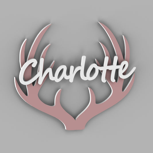 Antlers with Personalized Name
