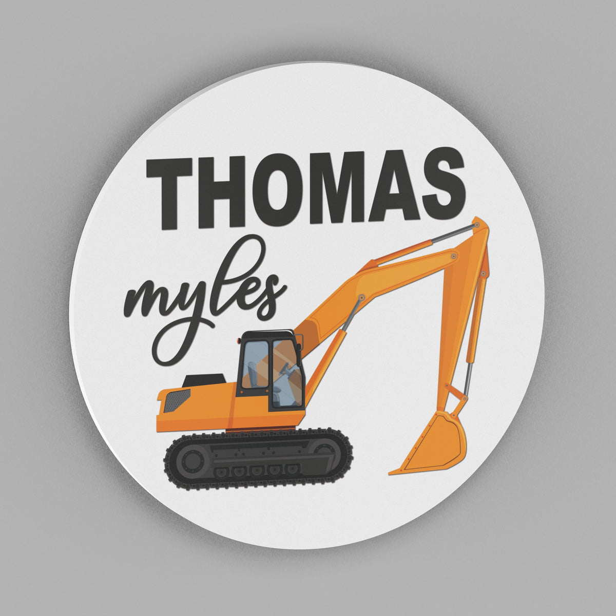 Construction Themed Name Sign - Personalized Name Sign for Kids Bedroom Decor