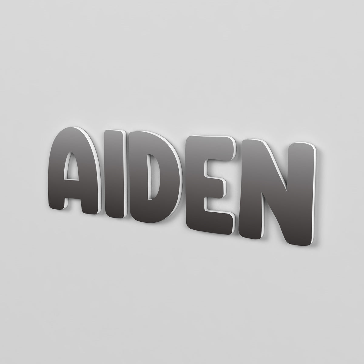 personalized nursery name sign in custom lettering, 3D PVC wall decor for baby or kids bedroom