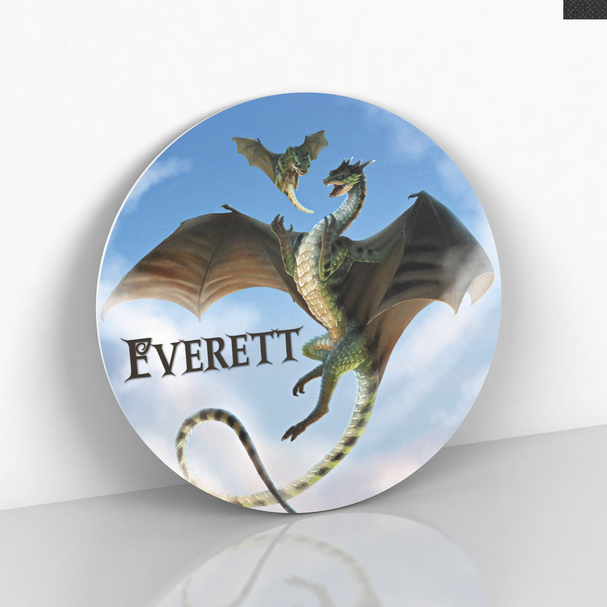 Dragon Theme Personalized Name Sign for Kids - Dragon Themed Bedroom Wall Sign
