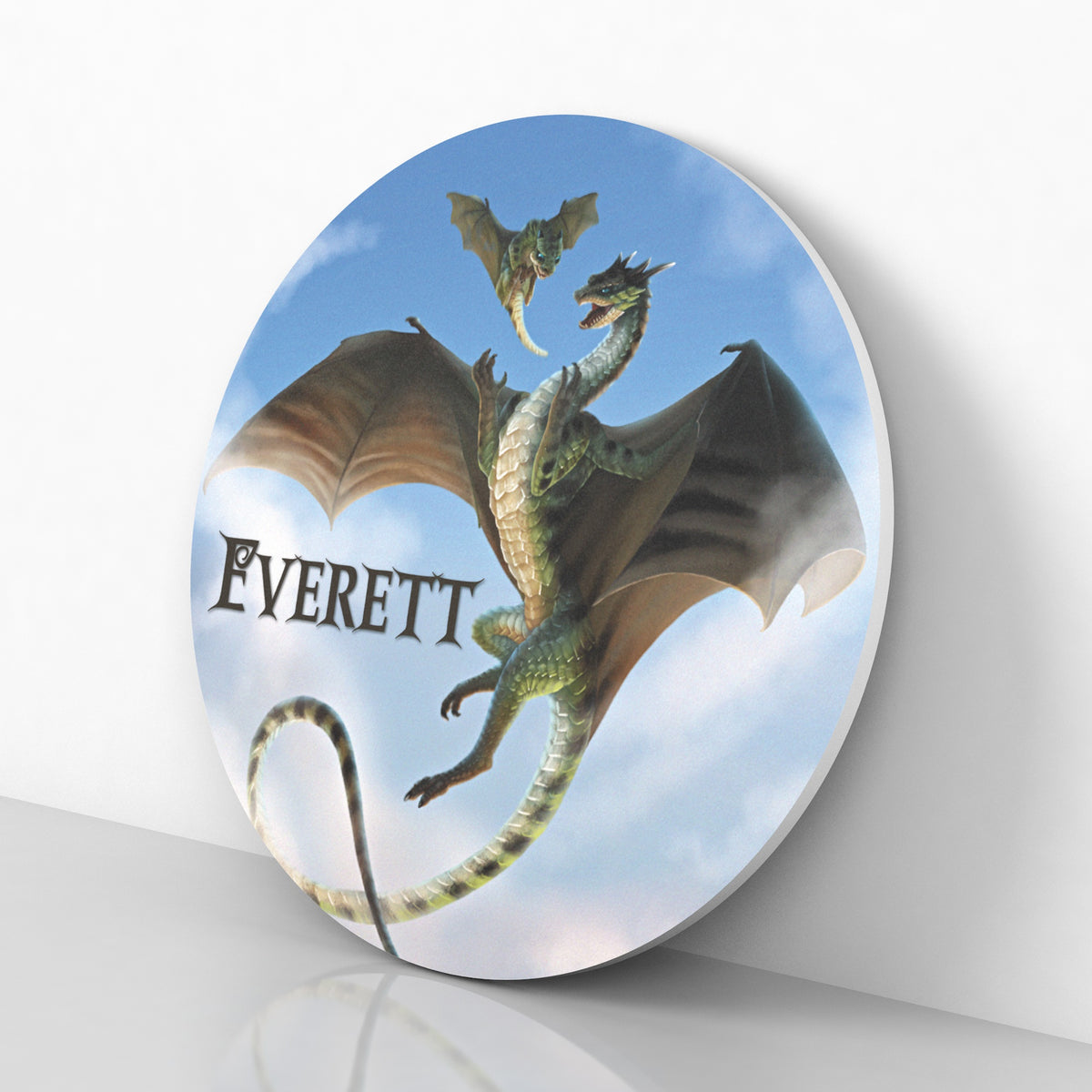 Dragon Theme Personalized Name Sign for Kids - Dragon Themed Bedroom Wall Sign