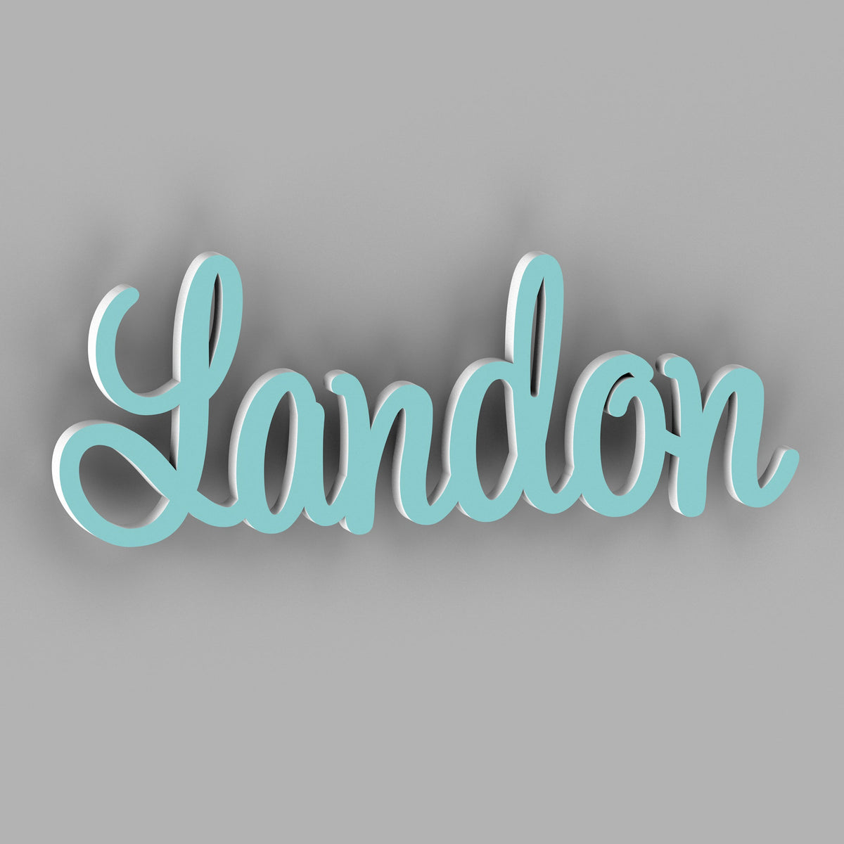 Personalized nursery name sign in custom lettering, 3D PVC wall decor for baby or kids bedroom