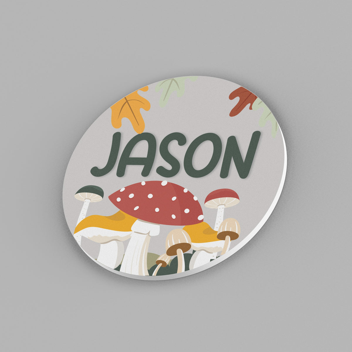 Mushroom Baby Name Sign