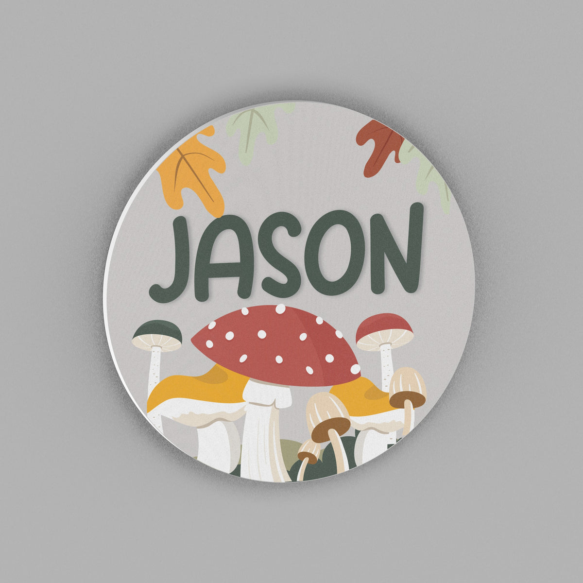 Mushroom Baby Name Sign