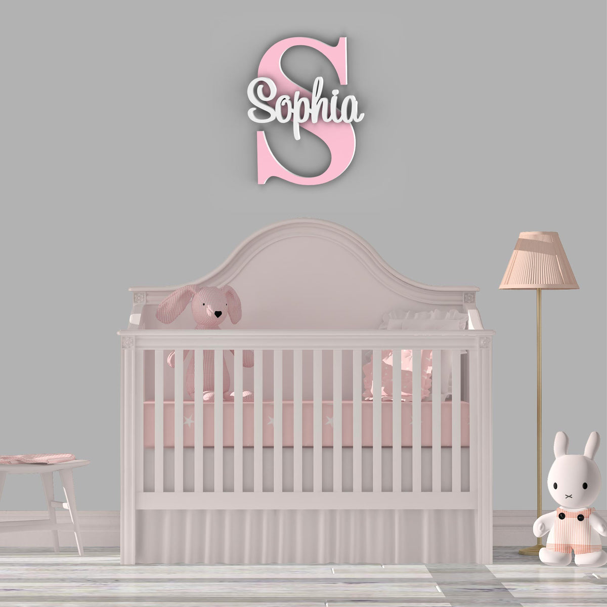 Name sign for Nursery with Capital Letter - Kids Name Signs