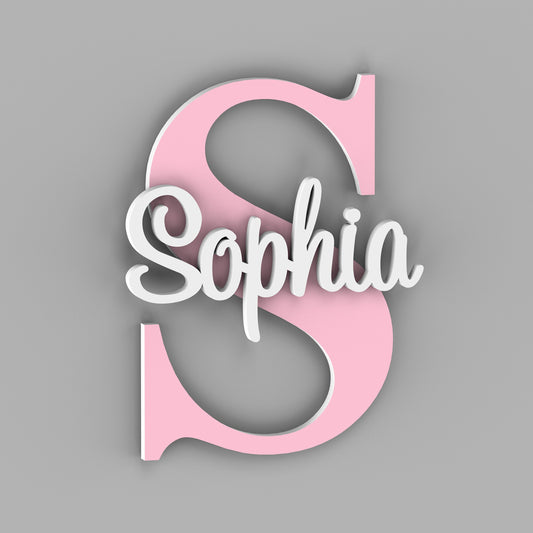 Name sign for Nursery with Capital Letter - Kids Name Signs