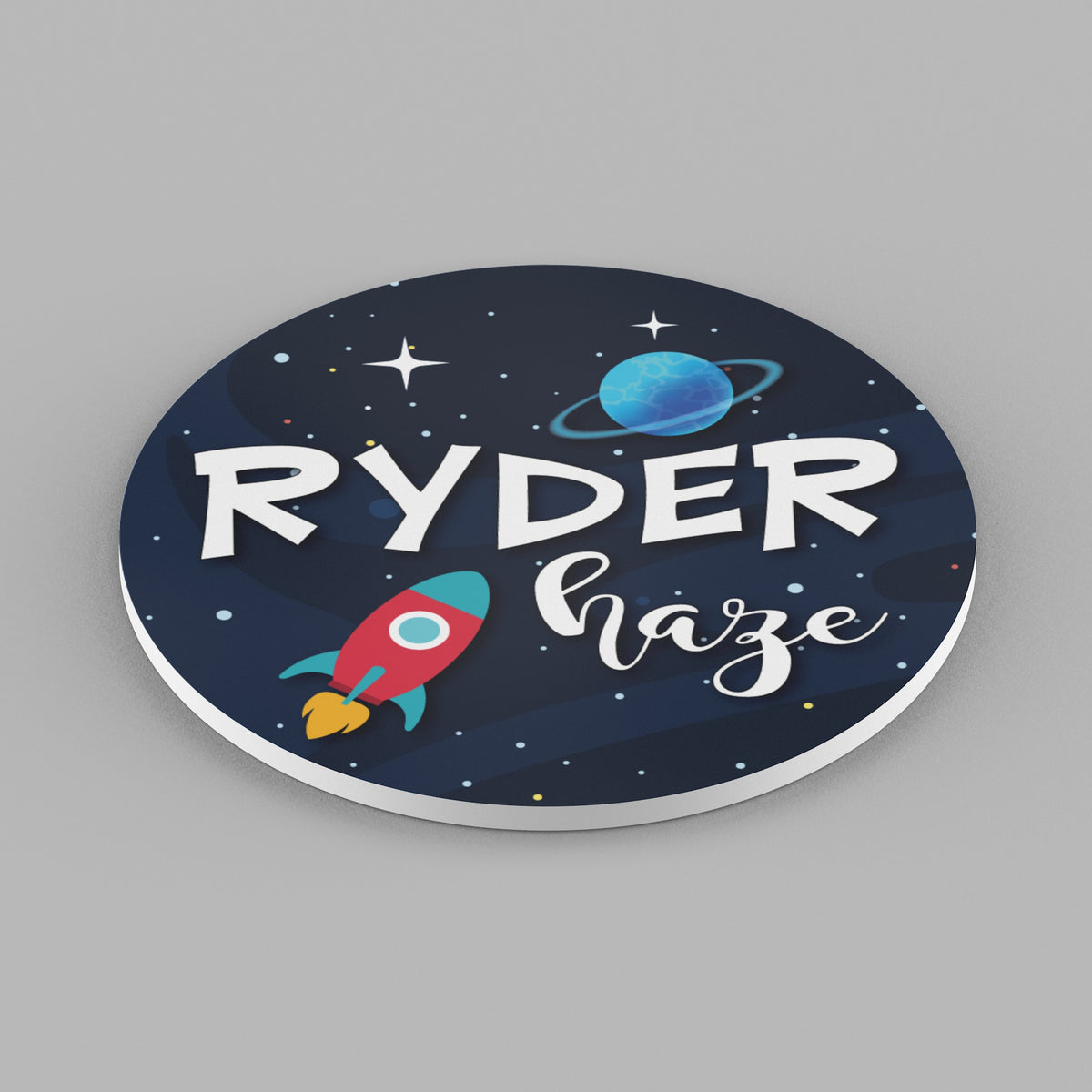 Personalized Name Signs for Kids Room Space Theme - Outer Space Name Sign for Nursery