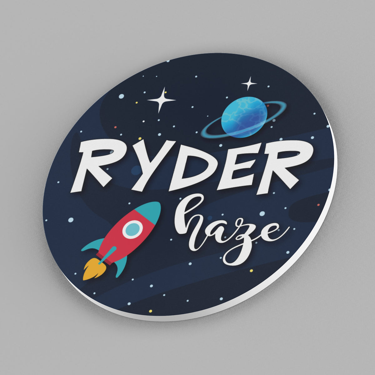 Personalized Name Signs for Kids Room Space Theme - Outer Space Name Sign for Nursery