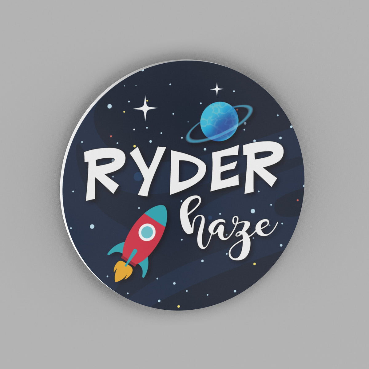 Personalized Name Signs for Kids Room Space Theme - Outer Space Name Sign for Nursery