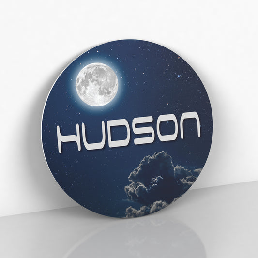 Personalized Name Sign Space Theme - Night Sky Bedroom Name Sign for Boys - Kids Name Sign - Astronomy Kids Art