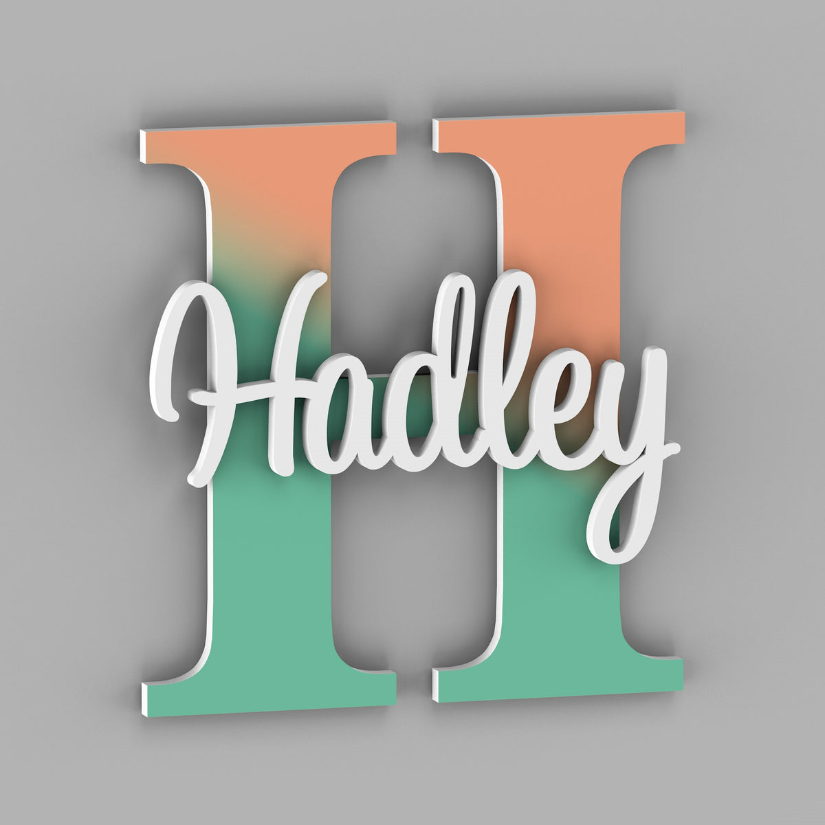 Ombre Fade Name sign with Capital Letter