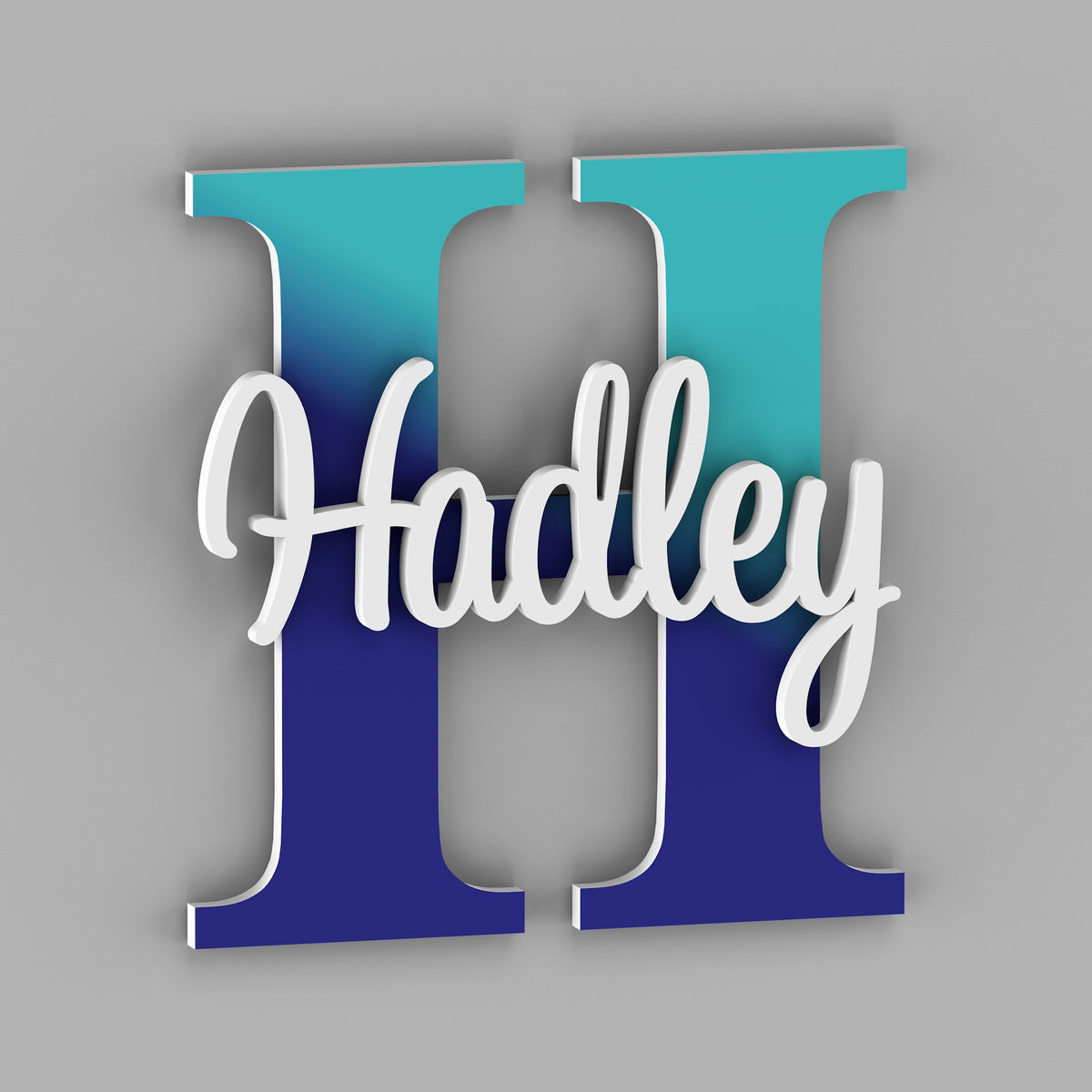 Ombre Fade Name sign with Capital Letter