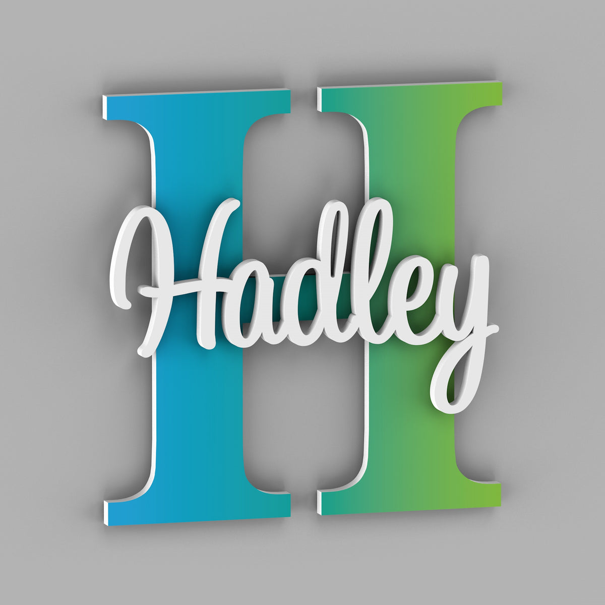 Ombre Fade Name sign with Capital Letter