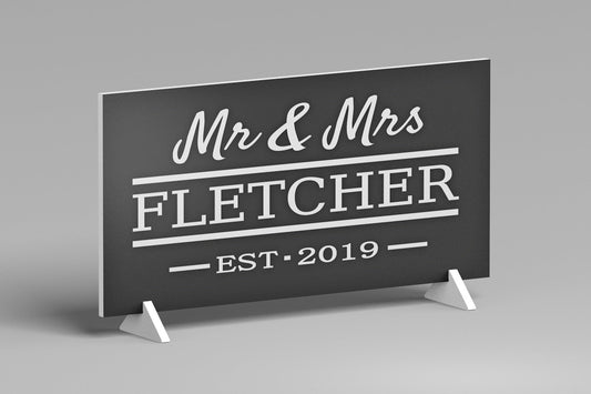 Personalized Wedding Gift For Couple, Established Wedding Sign, Mr & Mrs Wedding Sign, Bridal Shower Gift, Wedding Plaque, Wedding Decor
