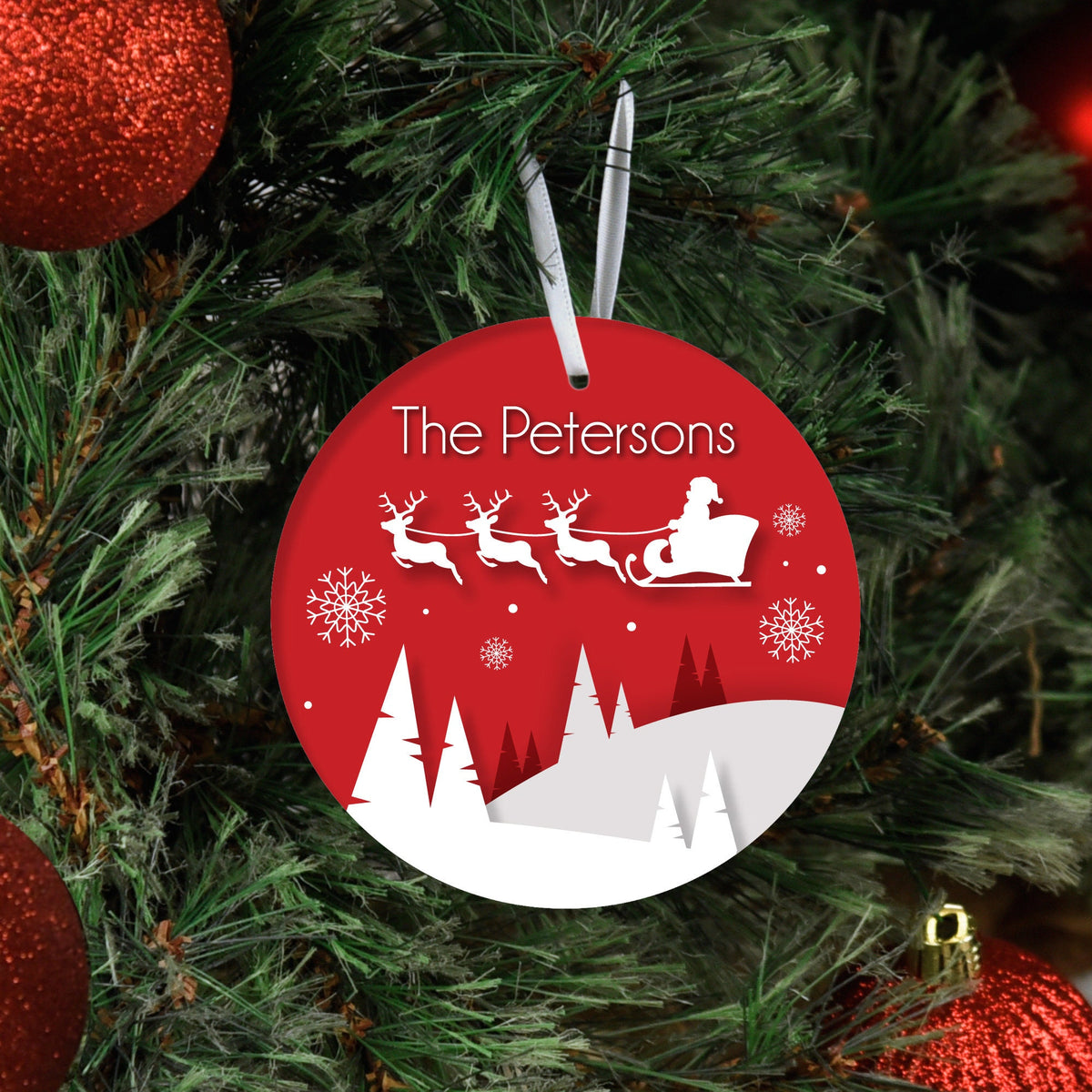 Personalized Christmas Ornament - Family Ornament with Gift Box