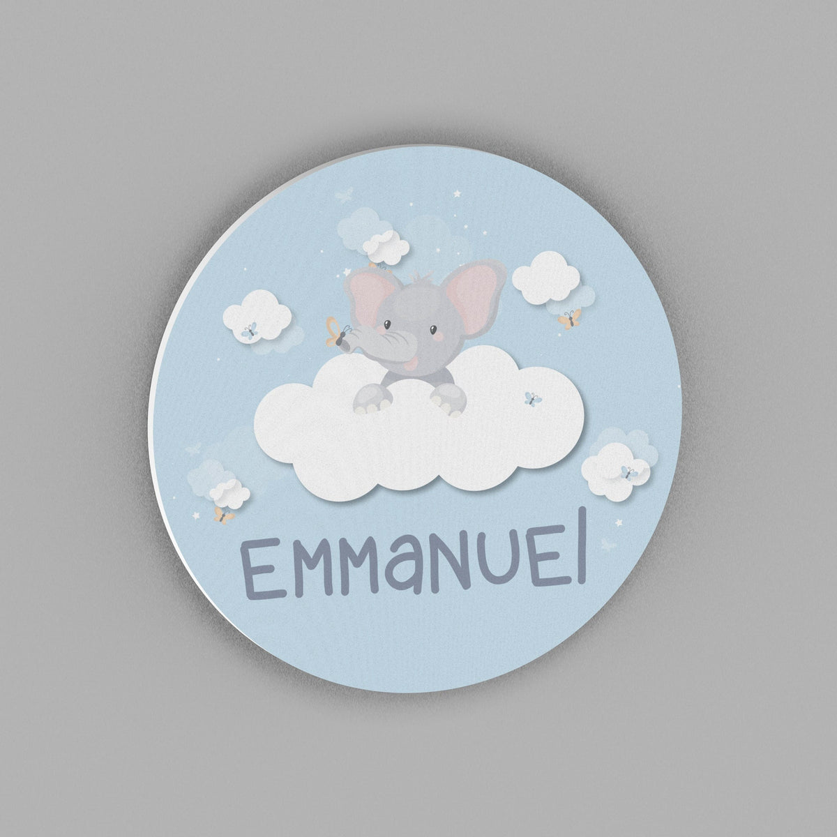 Nursery Name Sign, Baby Elephant Nursery Wall Decor, Nursery Wall Art, Elephant Theme